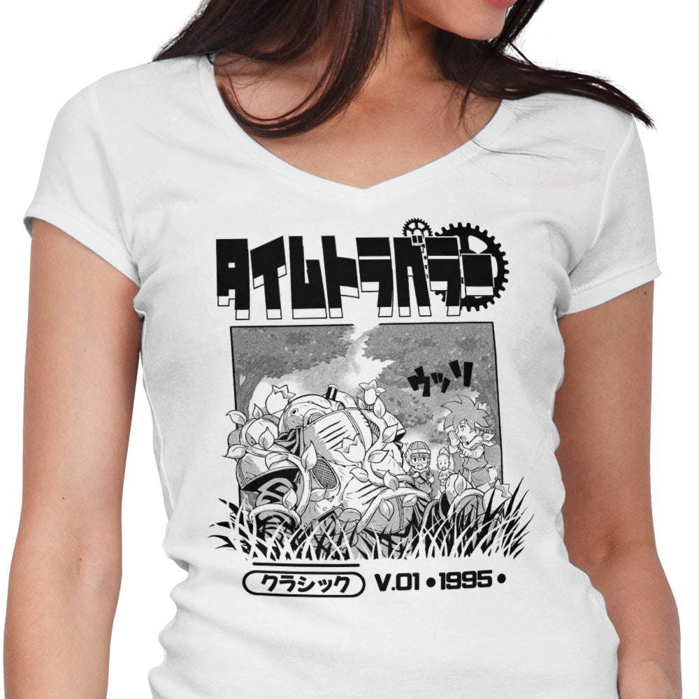 1995 Time Travelers Women's V-Neck - Adult & Kids T-Shirts, Sweatshirts & Hoodies apparel design preview 1