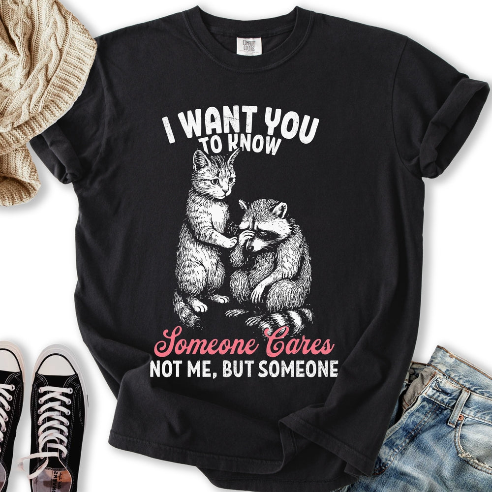 Someone Cares Cat - Adult & Kids T-Shirts, Sweatshirts & Hoodies apparel design preview 2