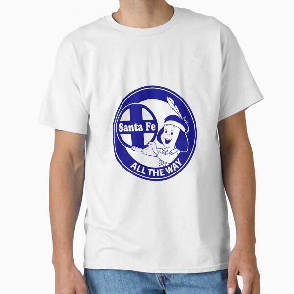 Santa Fe Railway Lil Chief "All the Way" Blue Clean - Adult & Kids T-Shirts, Sweatshirts & Hoodies apparel design preview 1