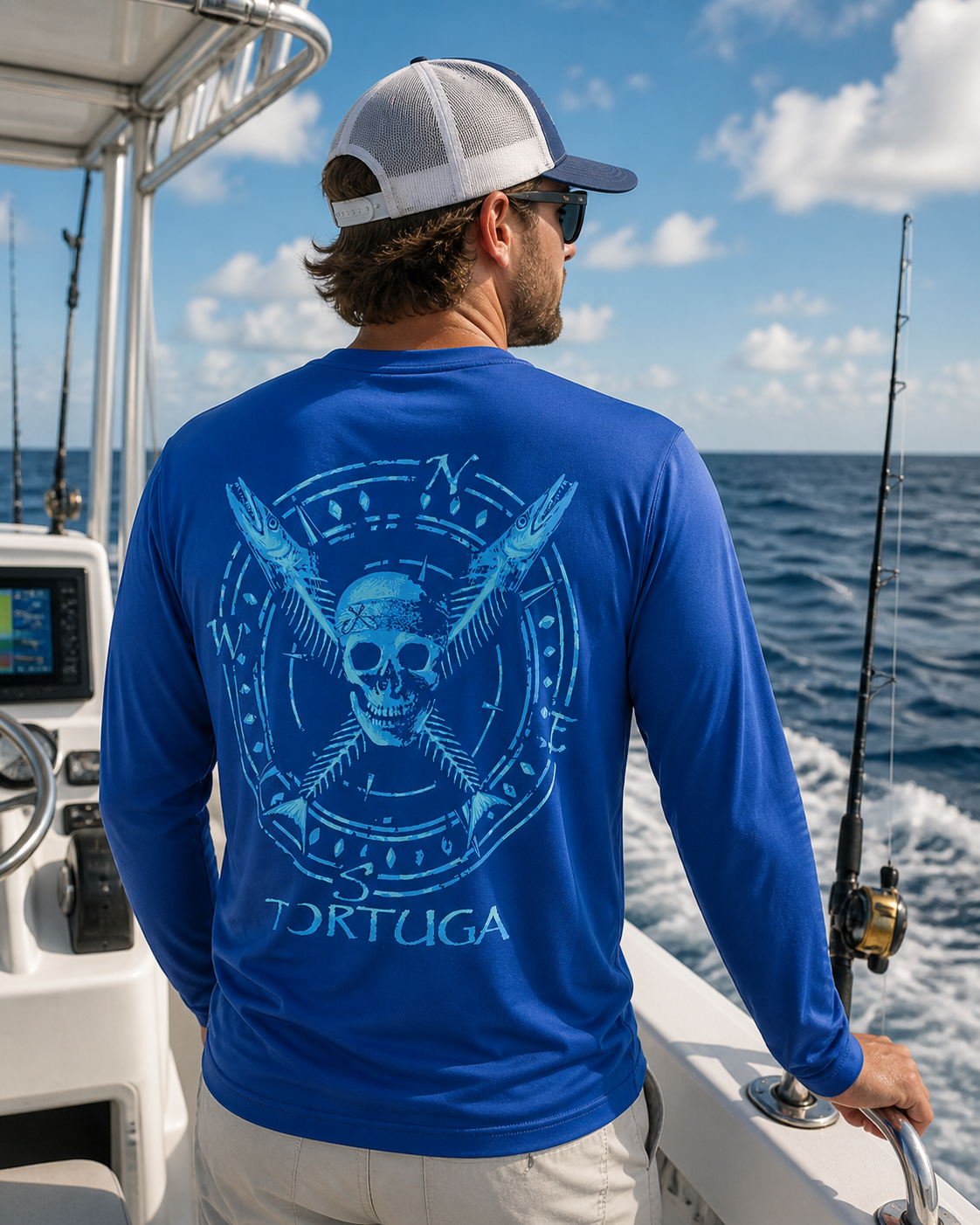 Southern Attitude Tortuga Moon Skull Bones Unisex - Adult & Kids T-Shirts, Sweatshirts & Hoodies apparel design preview 1