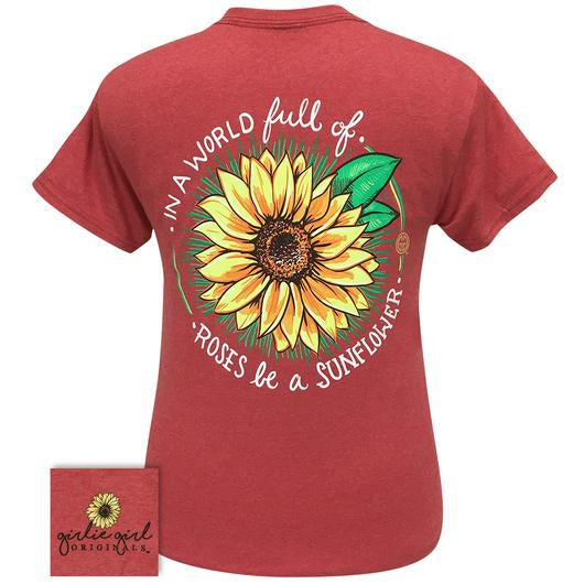 Girlie Girl Originals Preppy Be A Sunflower - Adult & Kids T-Shirts, Sweatshirts & Hoodies apparel design preview 1