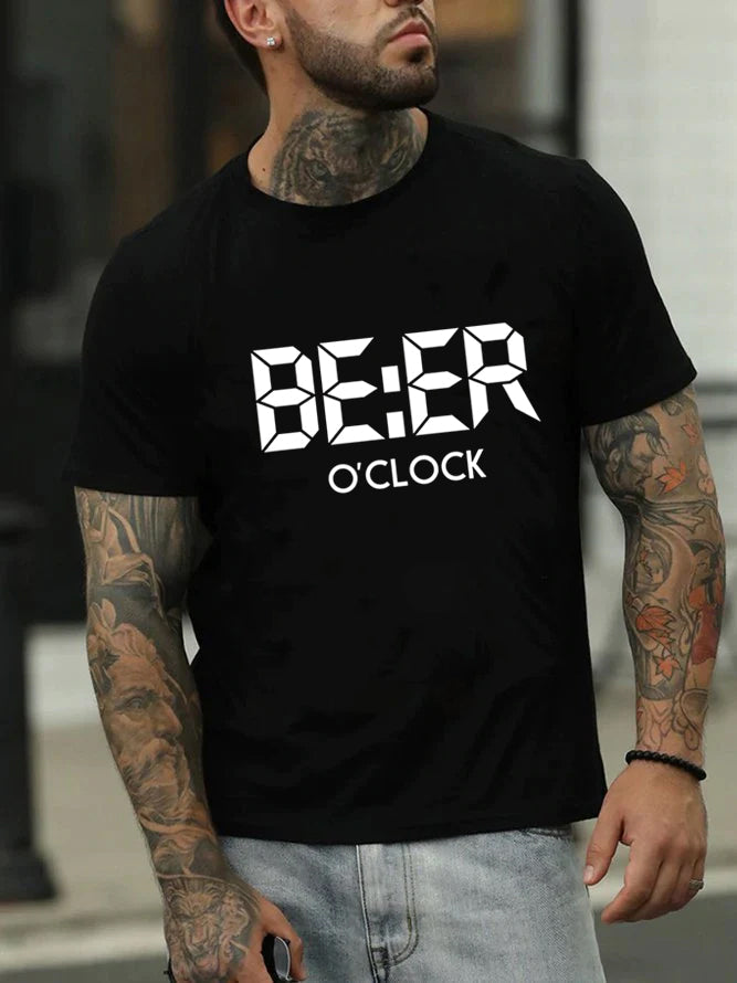 Beer O'Clock Print Men Slogan - Adult & Kids T-Shirts, Sweatshirts & Hoodies apparel design preview 3
