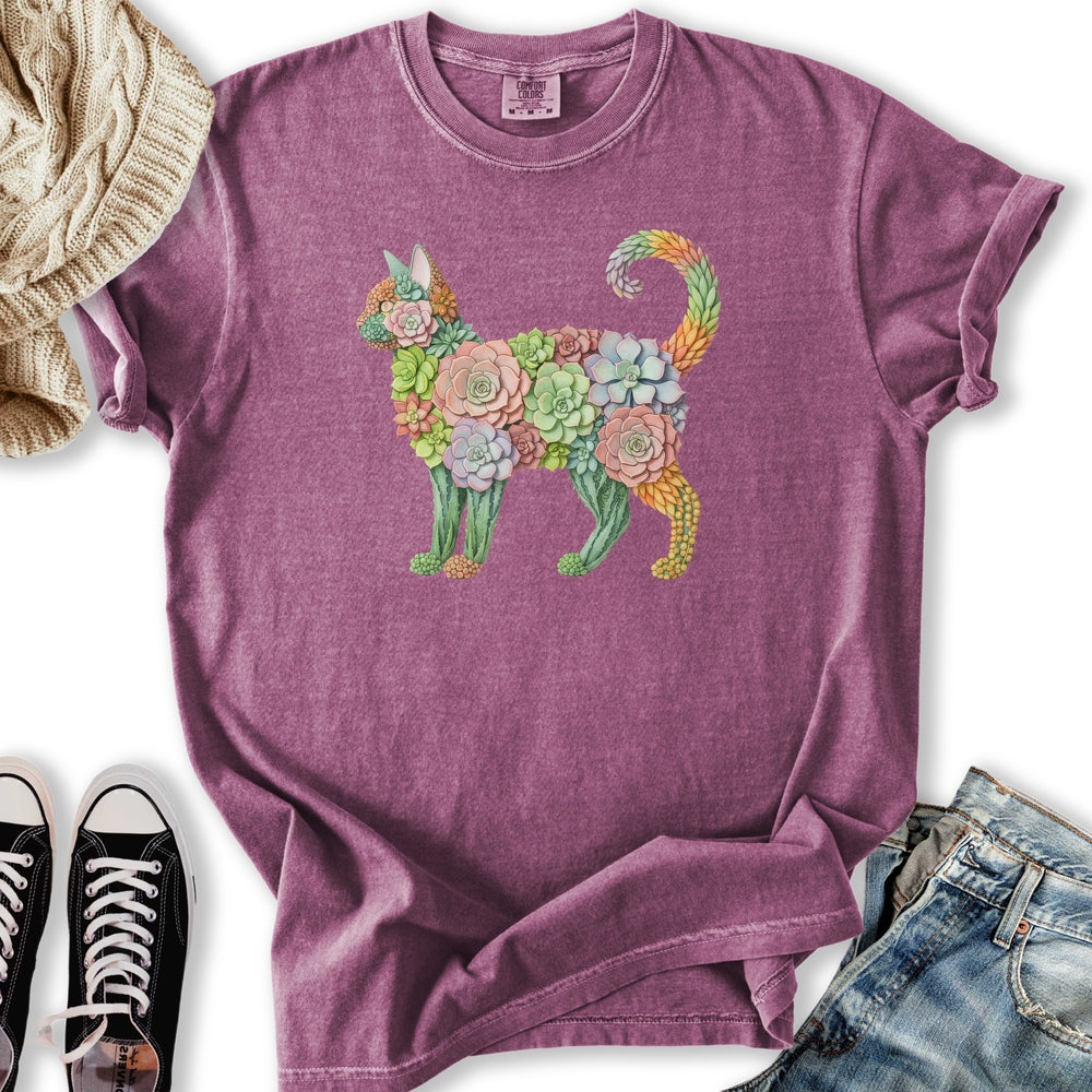 Succulent Cat - Adult & Kids T-Shirts, Sweatshirts & Hoodies apparel design preview 2