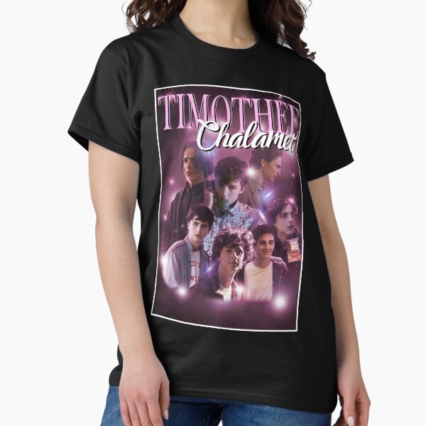 Timothée Chalamet Film Character Collage (white - Adult & Kids T-Shirts, Sweatshirts & Hoodies apparel design preview 1