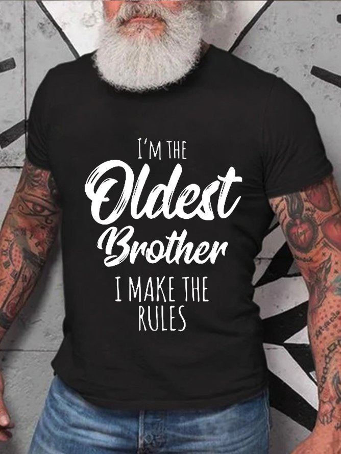I'm The Oldest Brother Print Men Slogan - Adult & Kids T-Shirts, Sweatshirts & Hoodies apparel design preview 2