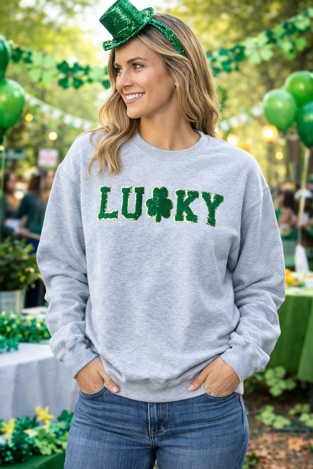 Girlie Girl Lucky Irish - Adult & Kids T-Shirts, Sweatshirts & Hoodies apparel design preview 1