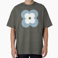 Mod Blossoms Navy and French Blue - Adult & Kids T-Shirts, Sweatshirts & Hoodies apparel design preview 1
