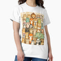 Cute Animal Friends Group Portrait Illustration - Adult & Kids T-Shirts, Sweatshirts & Hoodies apparel design preview 1