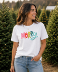 Southern Couture Colorful Merry Holiday Soft - Adult & Kids T-Shirts, Sweatshirts & Hoodies apparel design preview 1