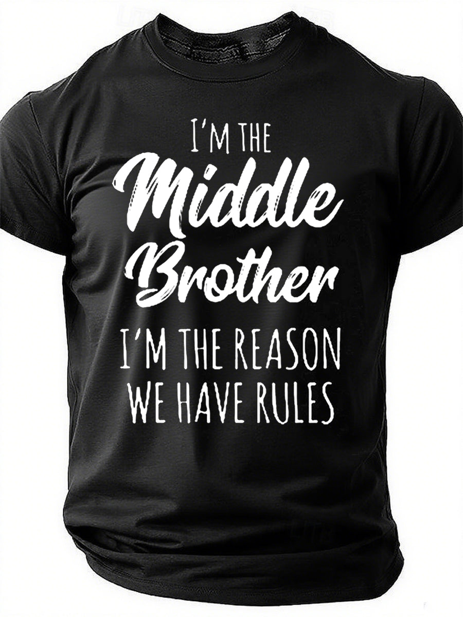I'm The Middle Brother Print Men Slogan - Adult & Kids T-Shirts, Sweatshirts & Hoodies apparel design preview 1