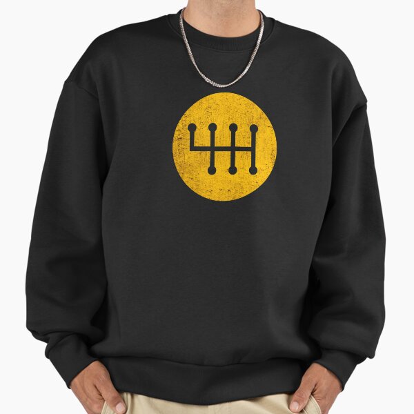 Yellow grungy 6-speed manual shift pattern - Adult & Kids T-Shirts, Sweatshirts & Hoodies apparel design preview 1