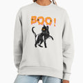 Boo! Black Cat Halloween Holiday - Adult & Kids T-Shirts, Sweatshirts & Hoodies apparel design preview 1