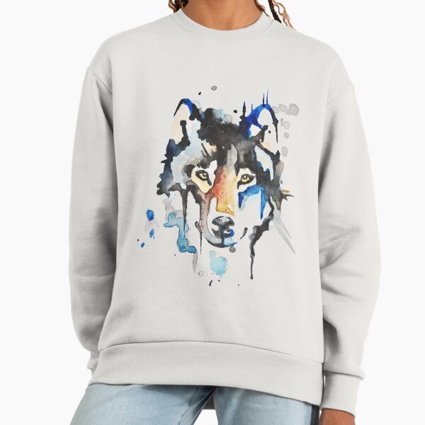 Watercolour Wolf - Adult & Kids T-Shirts, Sweatshirts & Hoodies apparel design preview 1
