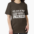 Feel safe at night sleep with an engineer - Adult & Kids T-Shirts, Sweatshirts & Hoodies apparel design preview 1