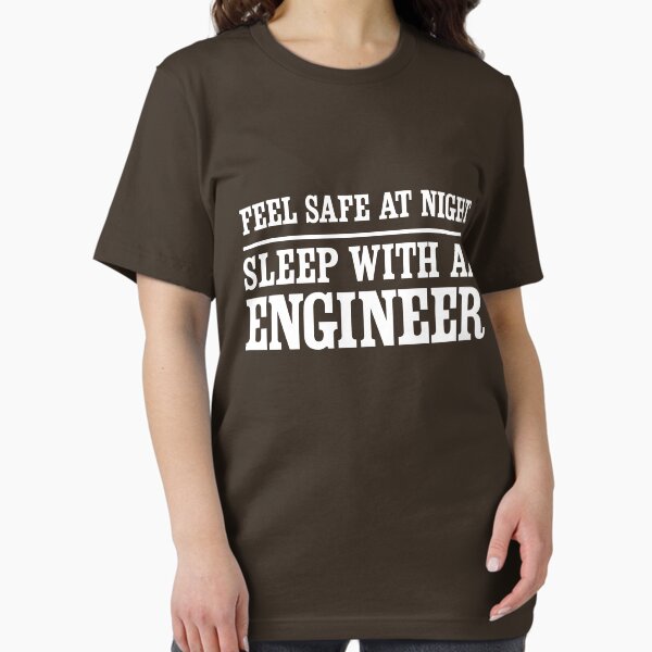 Feel safe at night sleep with an engineer - Adult & Kids T-Shirts, Sweatshirts & Hoodies apparel design preview 1