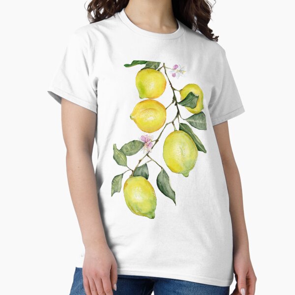 Lemons and Blossoms Watercolor - Adult & Kids T-Shirts, Sweatshirts & Hoodies apparel design preview 1
