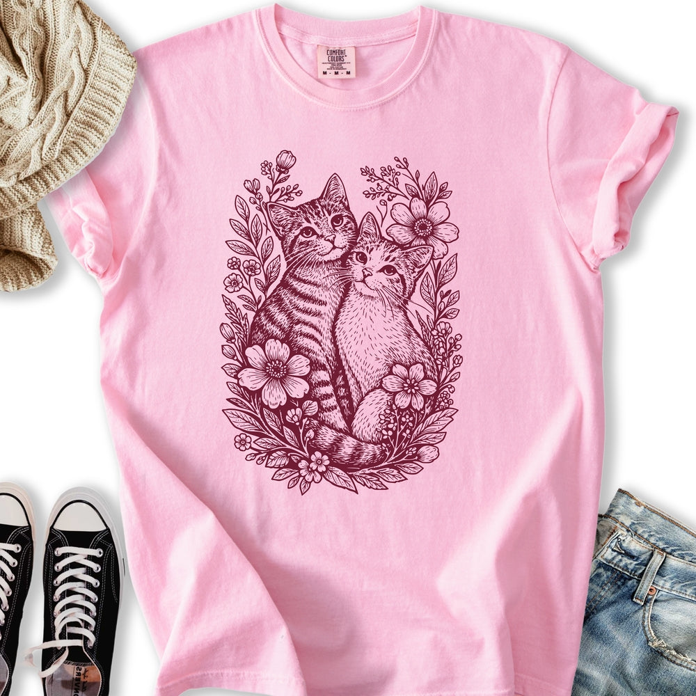 Wildflower Cats - Adult & Kids T-Shirts, Sweatshirts & Hoodies apparel design preview 1