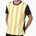 Yellow and White Vertical Stripes Graphic - Adult & Kids T-Shirts, Sweatshirts & Hoodies apparel design preview 1