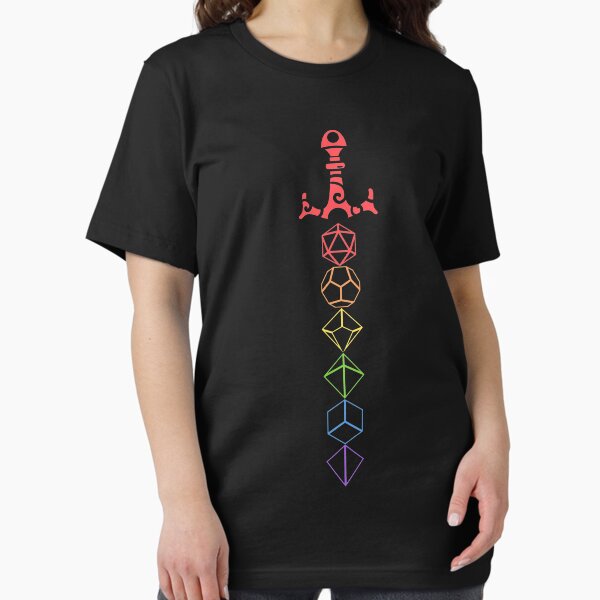 Rainbow Dice Sword Tabletop RPG Gaming - Adult & Kids T-Shirts, Sweatshirts & Hoodies apparel design preview 1