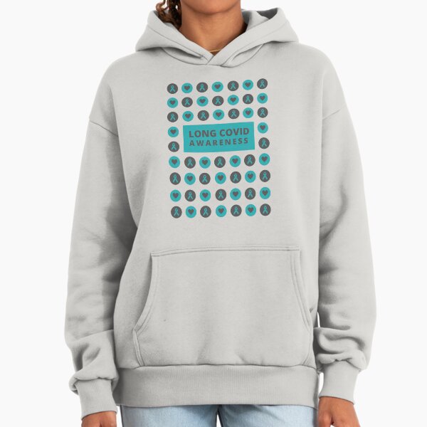 Long Covid Awareness Pattern grey Blue - Adult & Kids T-Shirts, Sweatshirts & Hoodies apparel design preview 1