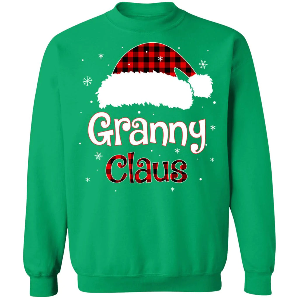 Santa granny claus red plaid Christmas sweater product image 3