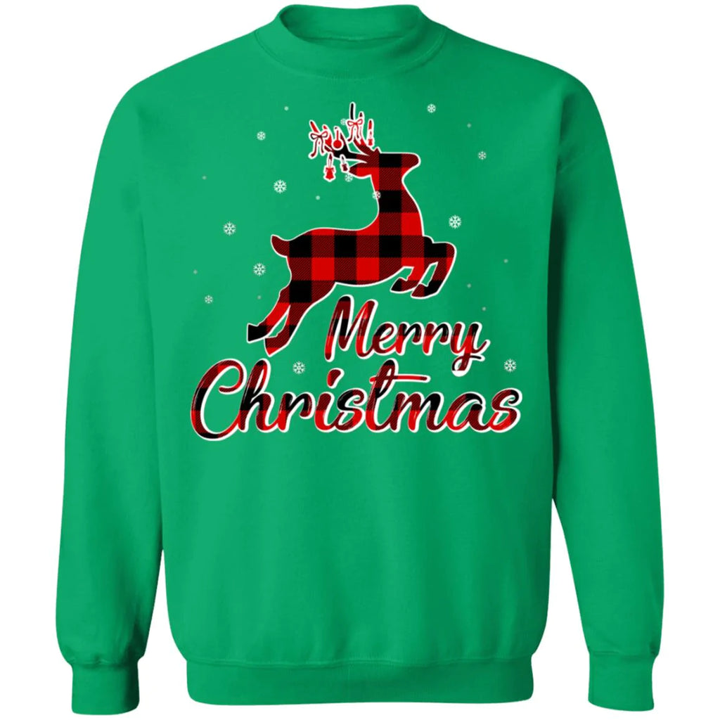 Merry christmas buffalo plaid Christmas sweater product image 3