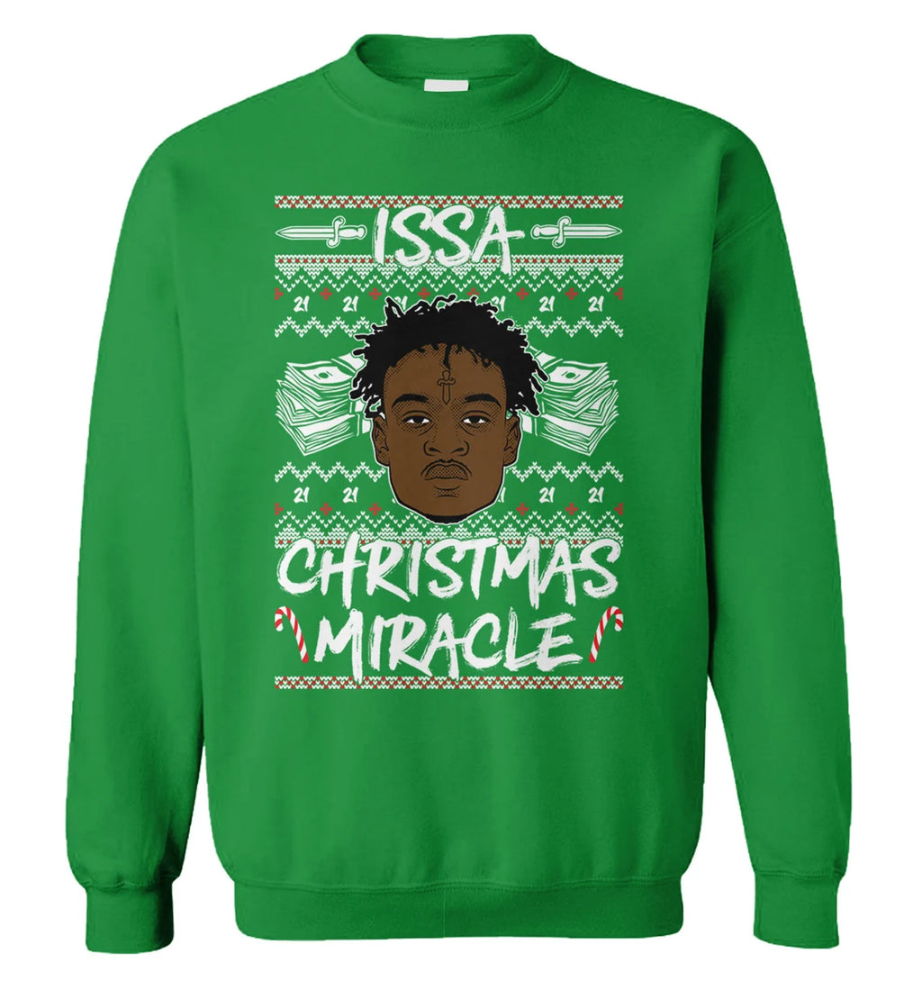 Savage issa Christmas miracle Christmas sweater product image 3