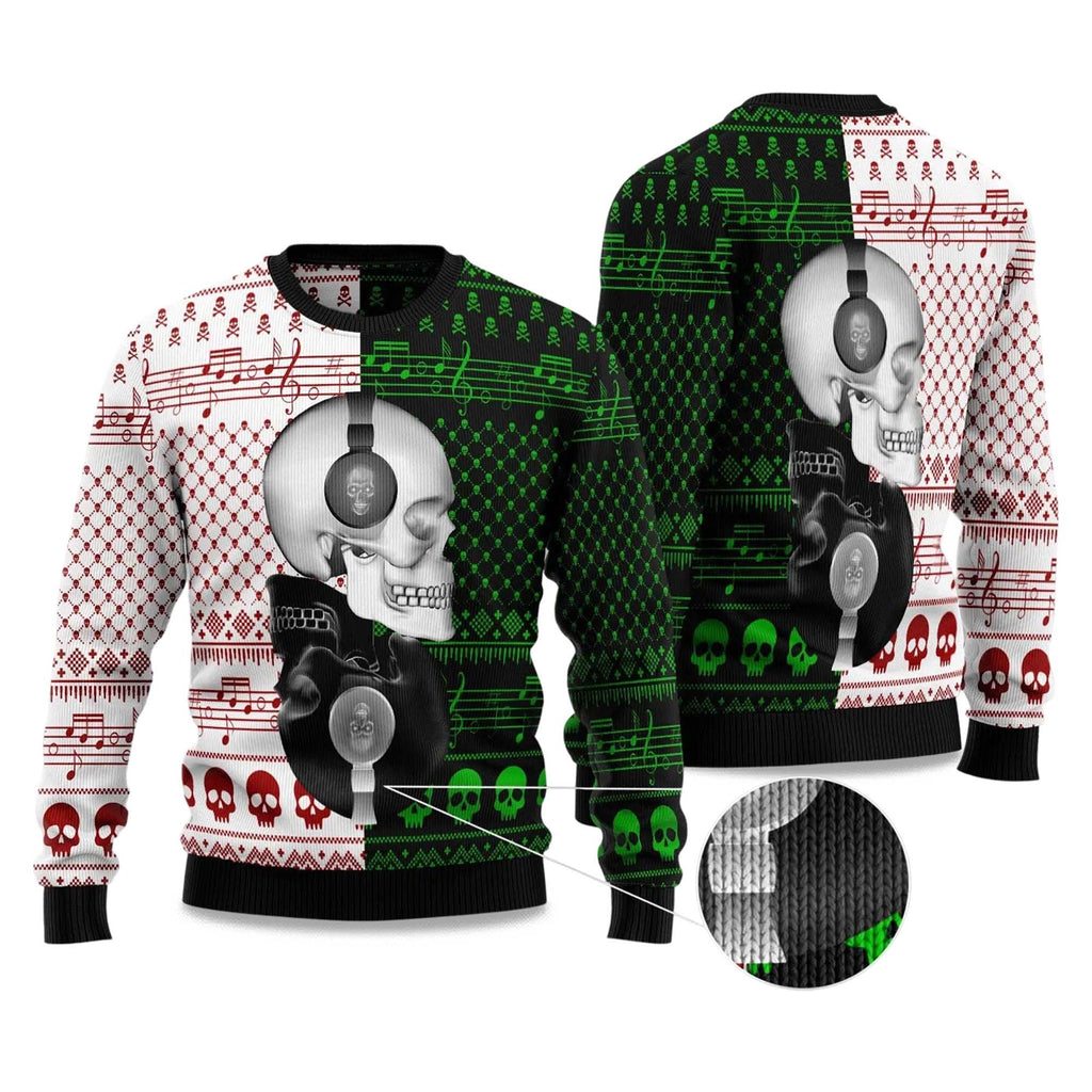 2025 Skull Yinyang Ugly Christmas Sweater product image