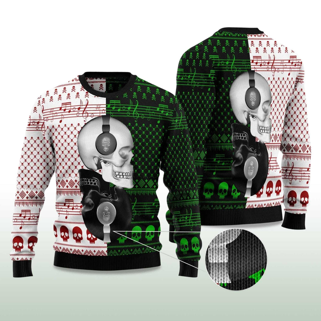 2025 Skull Yinyang Ugly Christmas Sweater product image 4