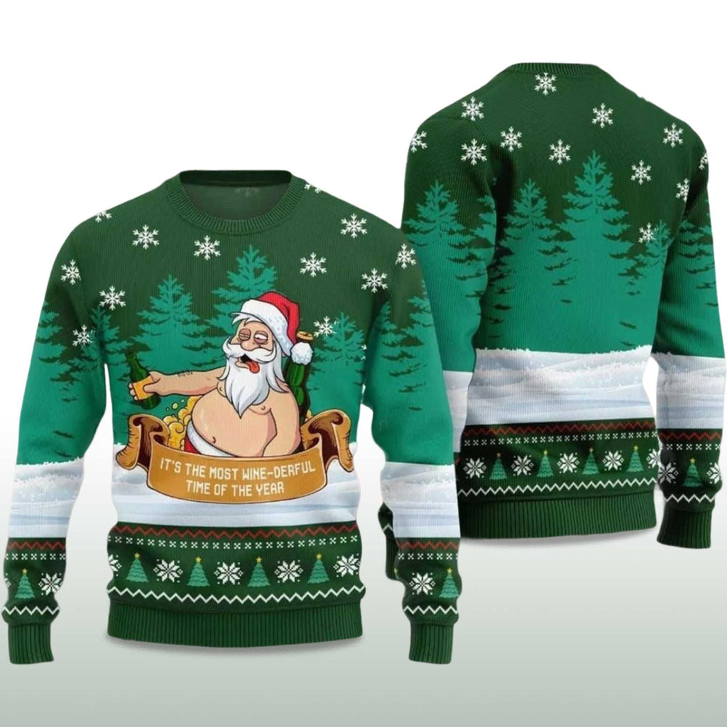 2025 Wine Derful Santa Ugly Christmas Sweater product image 4