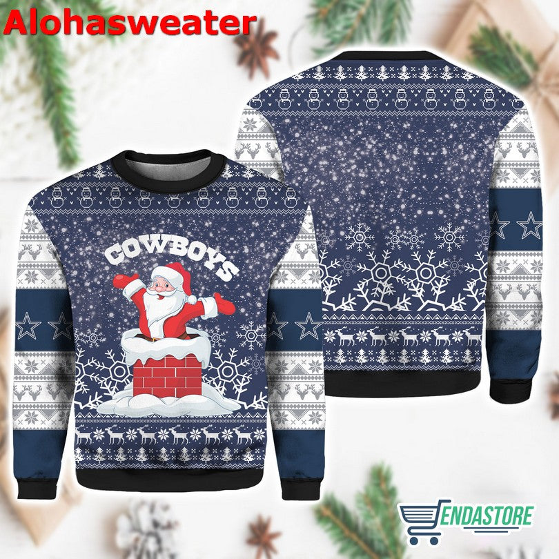 Cowboy Funny Santa Christmas Ugly Sweater product image