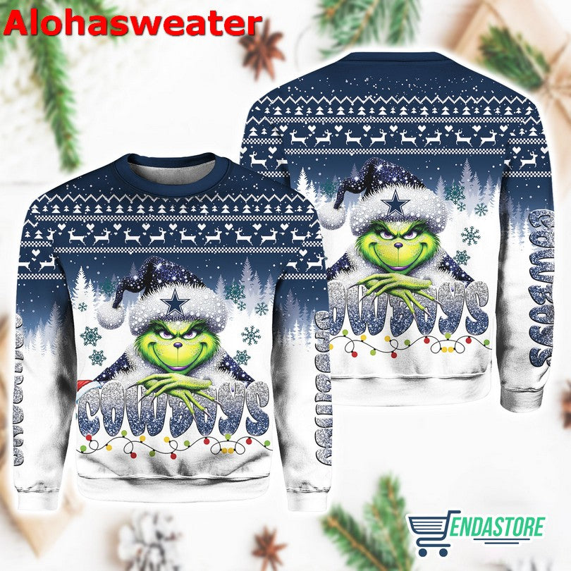 Cowboy Funny Santa Christmas Ugly Sweater product image 2