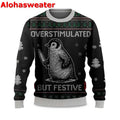 Overstimulated but Festive Christmas Ugly Sweater product image