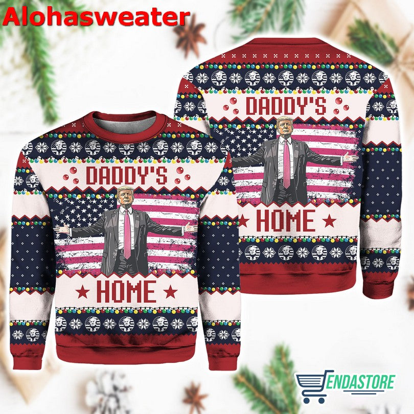 Trump Daddy’s Home Ugly Christmas Sweater product image
