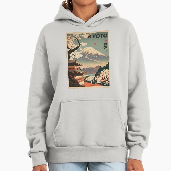 Kyoto Japan Vintage Travel Art Poster - Adult & Kids T-Shirts, Sweatshirts & Hoodies apparel design preview 1