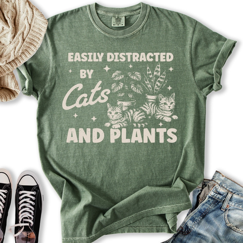 Cats and Plants - Adult & Kids T-Shirts, Sweatshirts & Hoodies apparel design preview 1