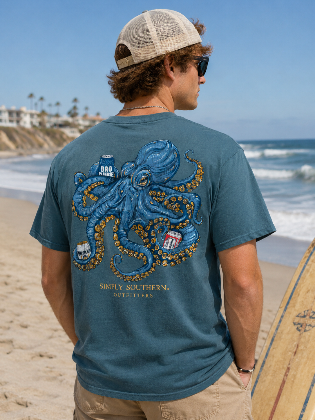 Simply Southern Merican Dude Octopus - Adult & Kids T-Shirts, Sweatshirts & Hoodies apparel design preview 1
