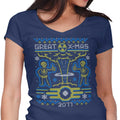 2077 Xmas Women's V-Neck - Adult & Kids T-Shirts, Sweatshirts & Hoodies apparel design preview 1