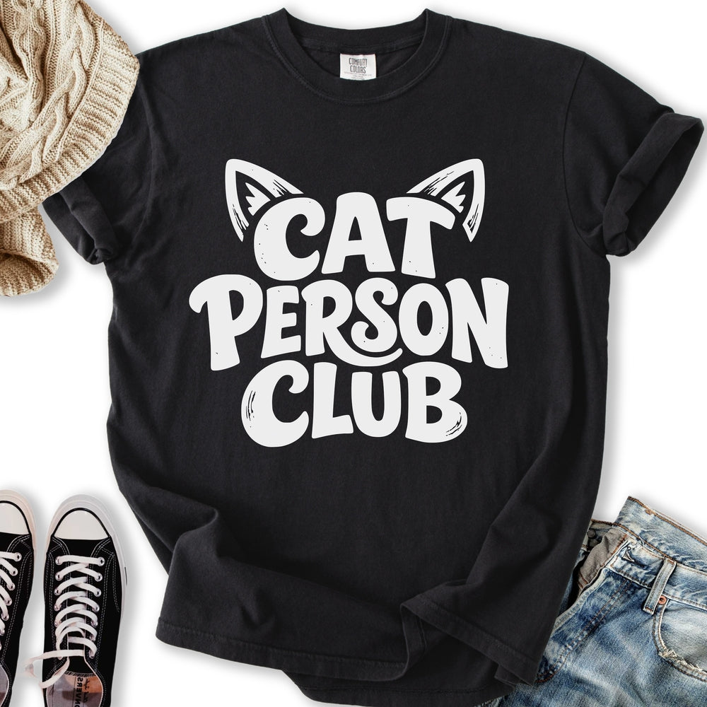 Cat Person Club - Adult & Kids T-Shirts, Sweatshirts & Hoodies apparel design preview 2