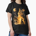 Howling Bunny Moon Vintage 90s Easter Animal Retro - Adult & Kids T-Shirts, Sweatshirts & Hoodies apparel design preview 1