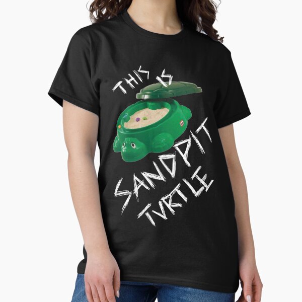 This Is Sandpit Turtle bmth meme white on black - Adult & Kids T-Shirts, Sweatshirts & Hoodies apparel design preview 1