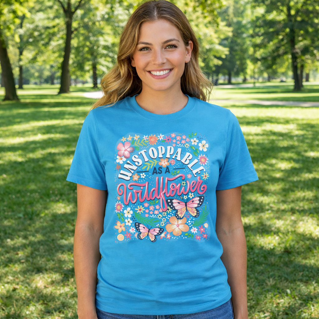 Girlie Girl Originals Unstoppable Wildflower - Adult & Kids T-Shirts, Sweatshirts & Hoodies apparel design preview 1