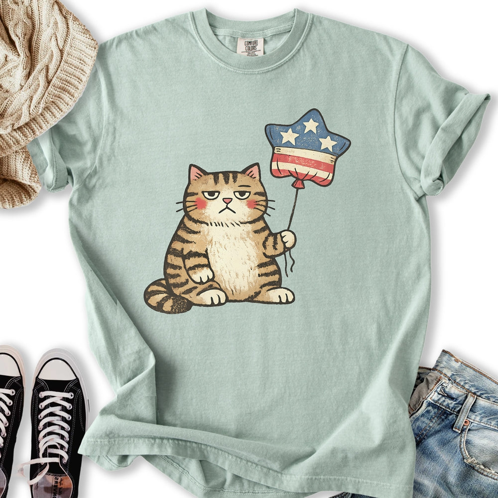 Unbothered Cat Patriot - Adult & Kids T-Shirts, Sweatshirts & Hoodies apparel design preview 1