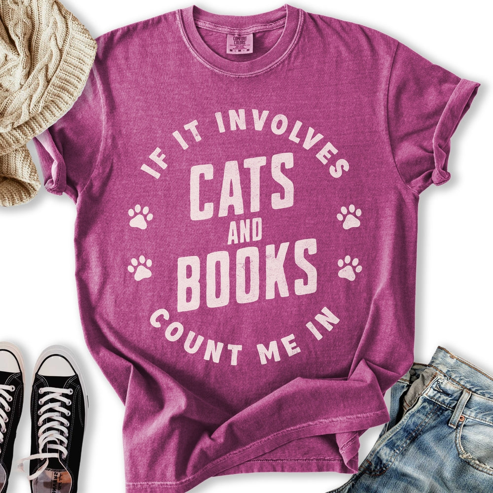 Involves Cats Books - Adult & Kids T-Shirts, Sweatshirts & Hoodies apparel design preview 1
