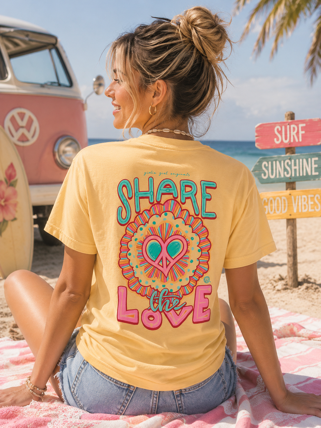 Girlie Girl Originals Preppy Share The Love - Adult & Kids T-Shirts, Sweatshirts & Hoodies apparel design preview 1