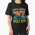Stupid Canadian Wolf Bird, Loon Lover, Wildlife - Adult & Kids T-Shirts, Sweatshirts & Hoodies apparel design preview 1