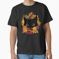 Black Cat Peeking Spying Autumn Fall - Adult & Kids T-Shirts, Sweatshirts & Hoodies apparel design preview 1