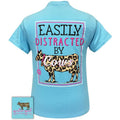 Girlie Girl Originals Preppy Distracted By Cows - Adult & Kids T-Shirts, Sweatshirts & Hoodies apparel design preview 1
