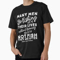 Fishing Quote by Henry David Thoreau white text - Adult & Kids T-Shirts, Sweatshirts & Hoodies apparel design preview 1