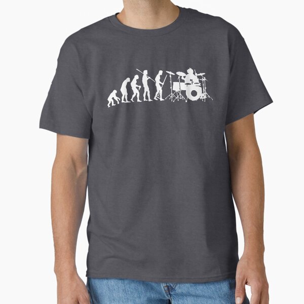 Drummer Evolution - Adult & Kids T-Shirts, Sweatshirts & Hoodies apparel design preview 1